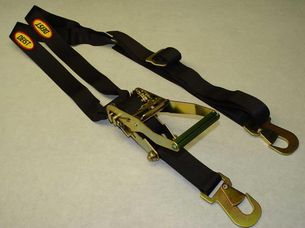 Tire Ratchet Tie-Down with Side Straps
